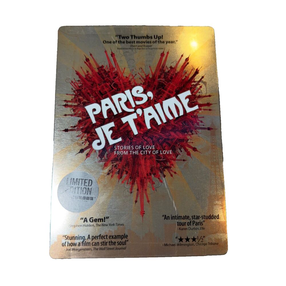 Paris Je T'Aime (Steelbook) DVDs Limited Edition Stories Of Love Steel Cover NWT
